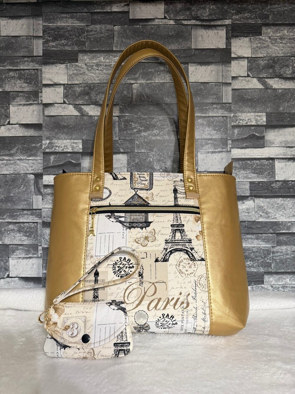 Paris Gold Tote Set
